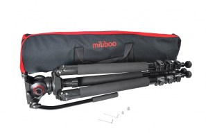 Miliboo MTT702A профессиональный четырехсекционный алюминиевый штатив с гидравлической головой MYT803, максимальная нагрузка 12 кг